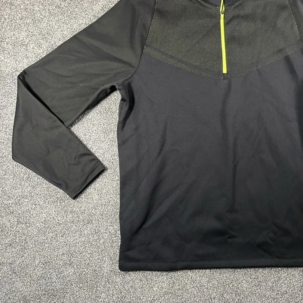 Nike Golf Dri-FIT 1/4 Zip Pullover Black Volt Men's Large